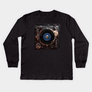 Turntable Retropunk Kids Long Sleeve T-Shirt